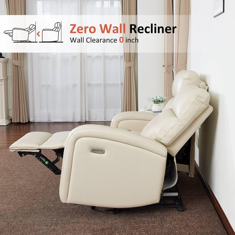 Zero Wall Recliner Loveseat with USB & Type-C Dual Ports, for Small Space, Living Room