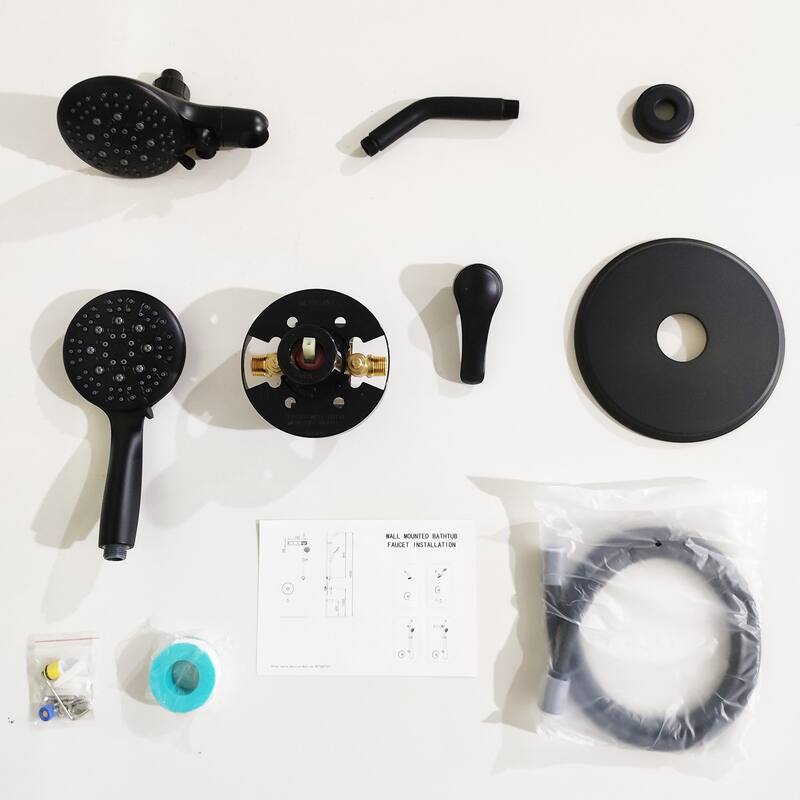 4.7 inch Wall-Mounted Round Shower System with Rough-in Valve