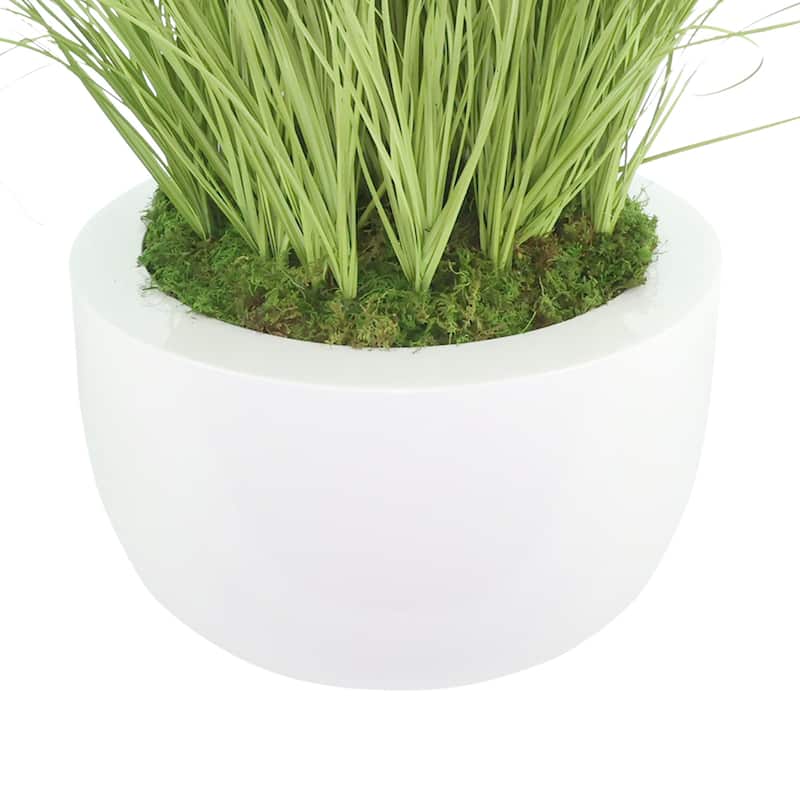 Dahlias in Round Fiberstone Planter - 31