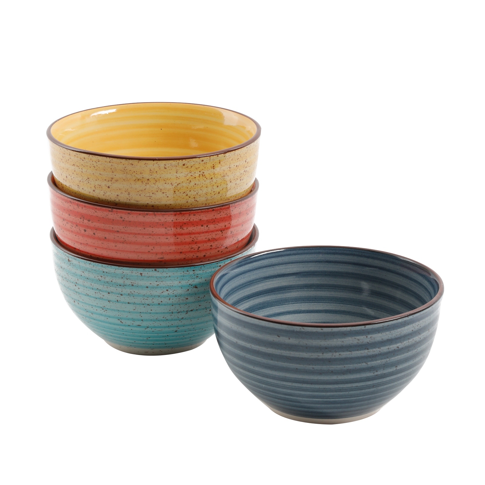 Gibson Home Cereal Bowl Set, Ceramic, Color Speckle