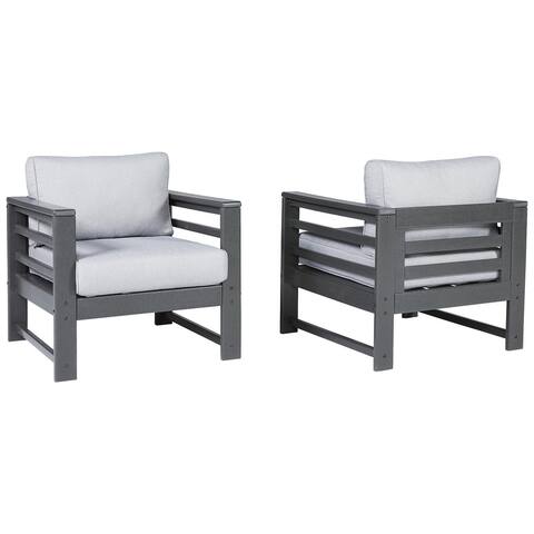 Amora Outdoor Lounge Chair, Set of 2 - 30.5" W x 29.13" D x 33.5" H