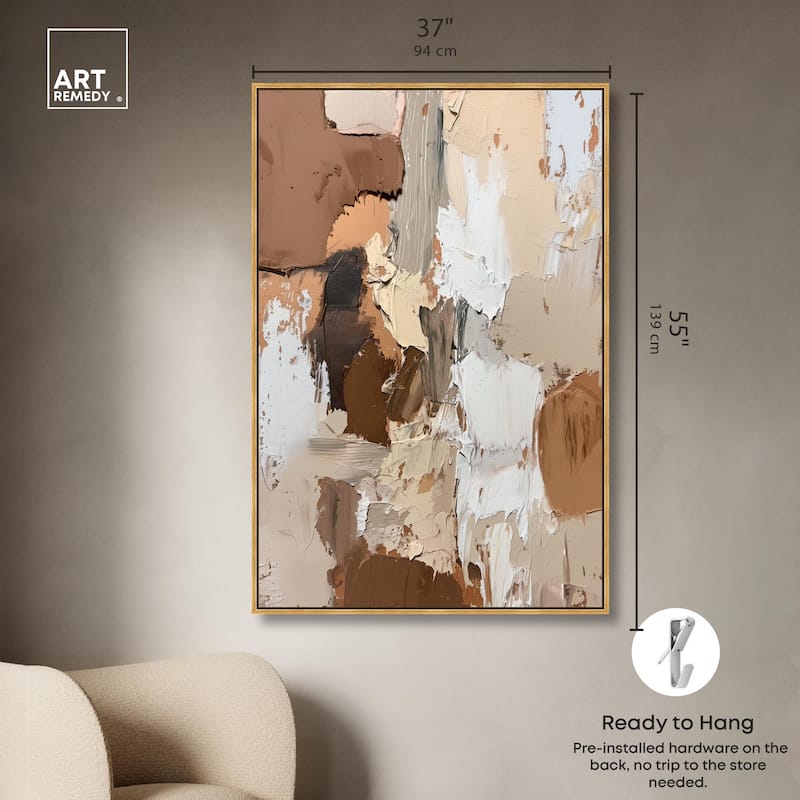 Beige Variations Canvas by Art Remedy