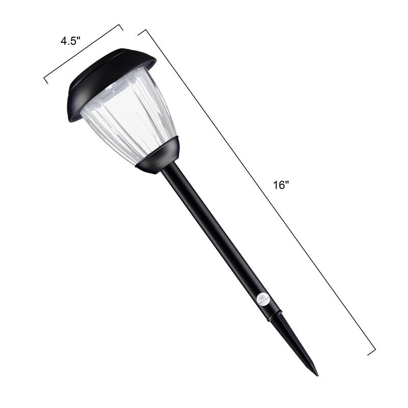 Pure Garden Solar Outdoor Path Lights - Set of 8 Rechargeable Lights - N/A