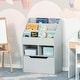preview thumbnail 22 of 25, HOMCOM Kids Bookcase Multi-Shelf Rack Organizer with Storage Drawer - 23.5" x 11.75" x 35.5" Grey