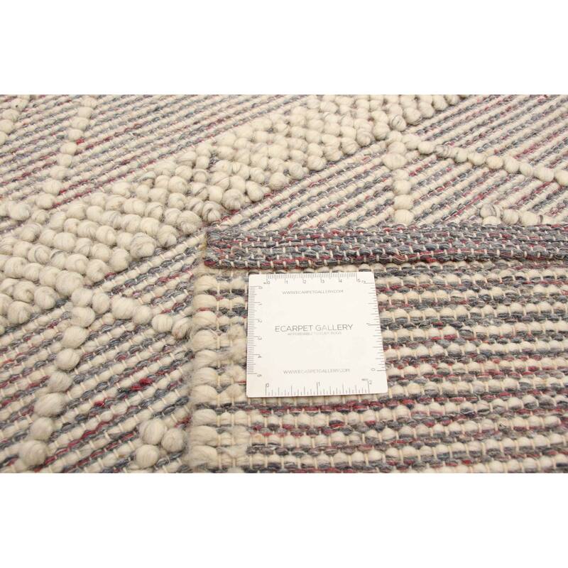 ECARPETGALLERY Braid weave Sienna Cream Wool Rug - 4'11 x 7'9