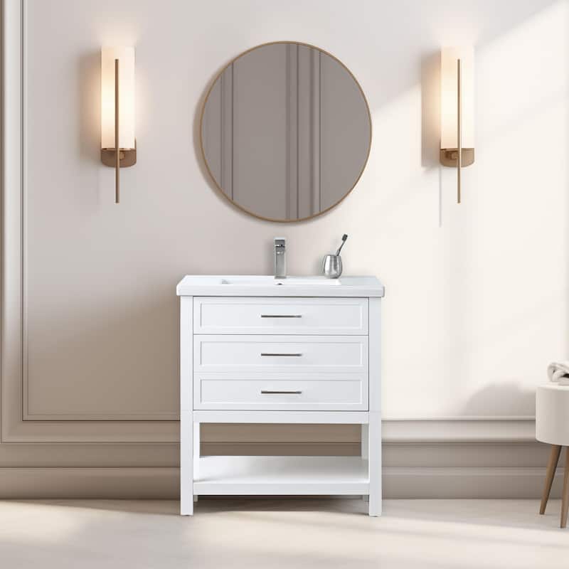 Sudio Design Arlo 30" Single Bathroom Vanity - 30" Single Sink - White