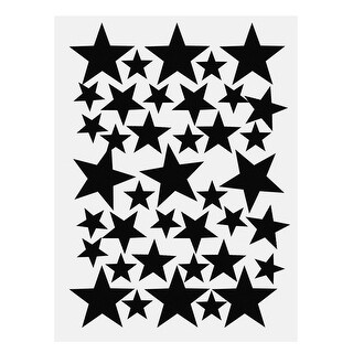 Patterned Stars Sticker 39pcs Star Pattern Wall Sticker Art Decal for Living Room Bedroom ...