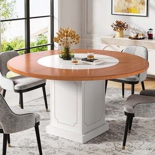 Dinning Table Ataucjin Farmhouse Dining Table,47 Inch Round Dining