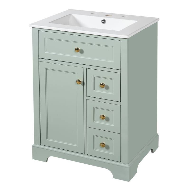 24" Bathroom Vanity with Sink for Small to Medium Bathrooms