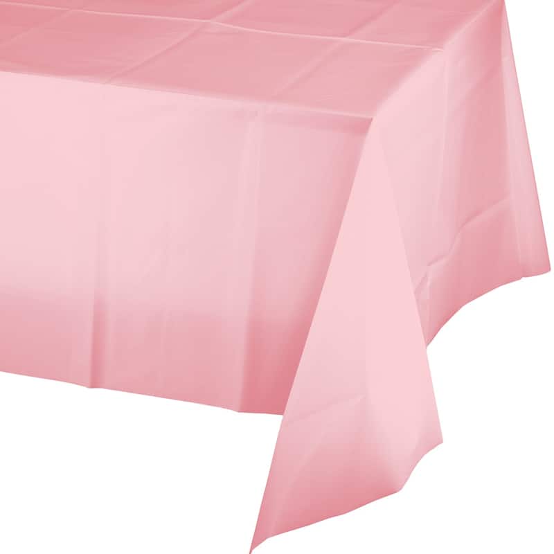 12 Classic Pink Disposable Banquet Party Table Cloth Covers 108'