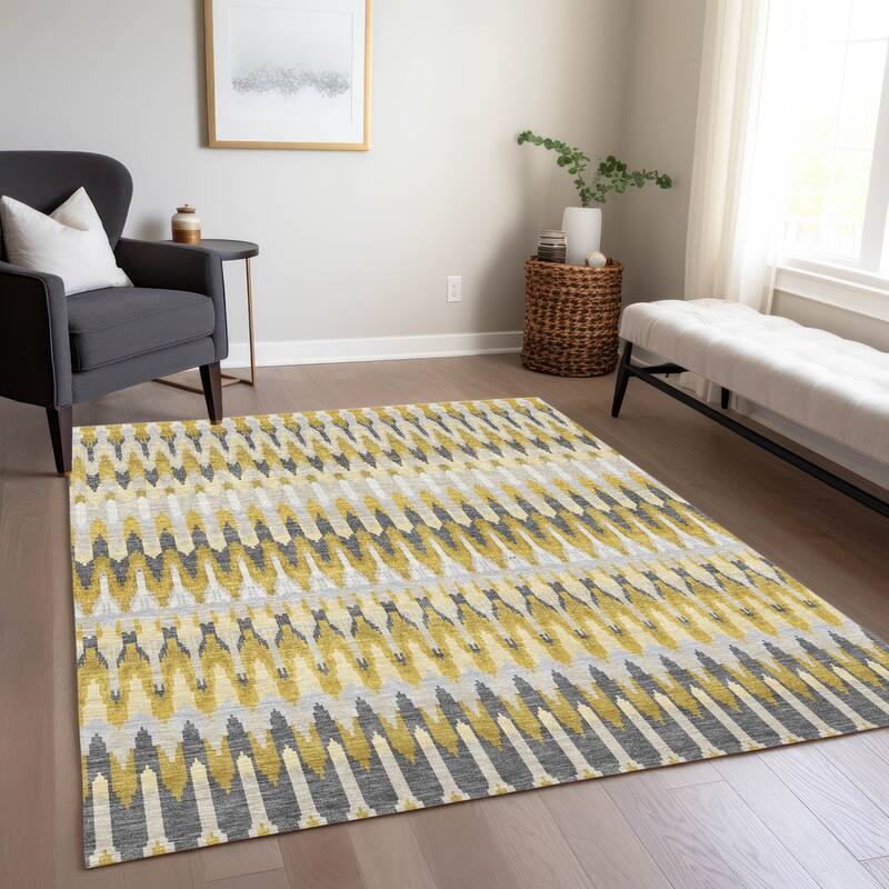 Machine Washable Indoor/ Outdoor Chantille Moroccan Rug