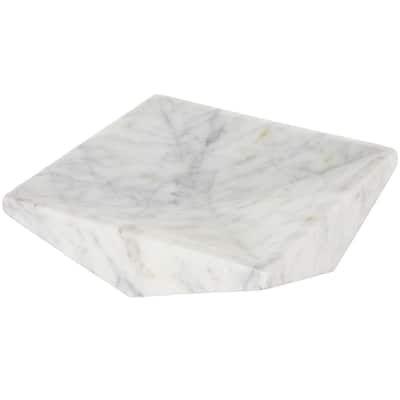 Marble Geometric Square Tray - White - Roche River Decor