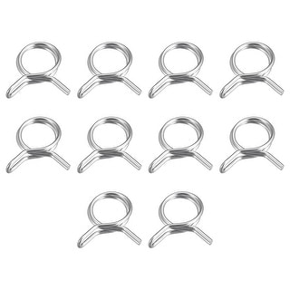 Double Wire Spring Hose Clamp, 10pcs 304 Stainless Steel 11mm Spring ...