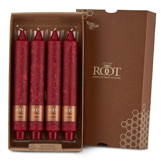 Root Unscented 9 In. Timberline™ Collenette Taper Candles box of 4