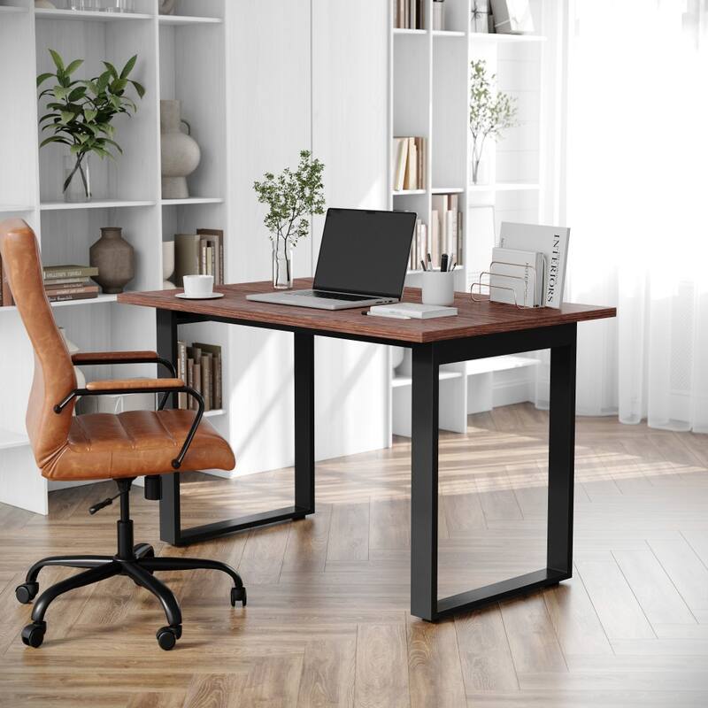 Commercial Conference Table with Laminate Top and U-Frame Base - Walnut