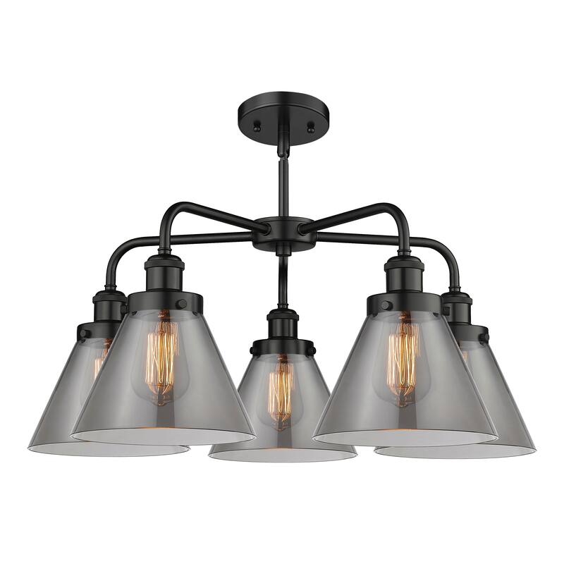 Innovations Lighting Cone - 5 Light 26" Stem Hung Chandelier