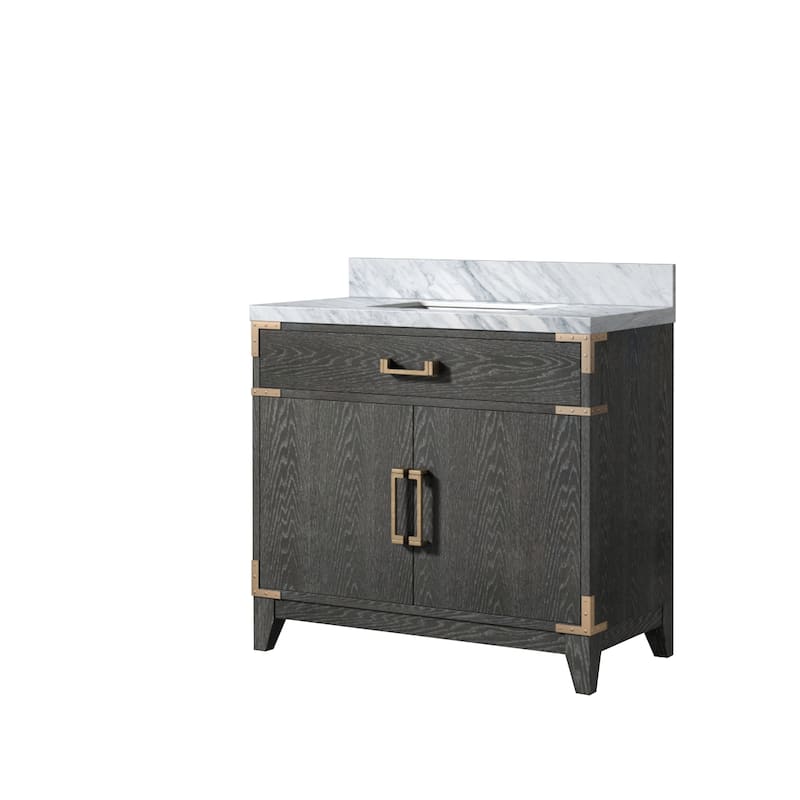 Laurel Bath Vanity with Carrara Marble Top and Sink