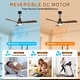 preview thumbnail 46 of 86, Sofucor 48/52 Inch Ceiling Fan with Light, Solid Wood Blades for Living Room, Bedroom,Smart Optional