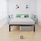preview thumbnail 2 of 6, Black Metal Frame Platform Bed Mattress Foundation with Steel Slat Support, No Box Spring Needed