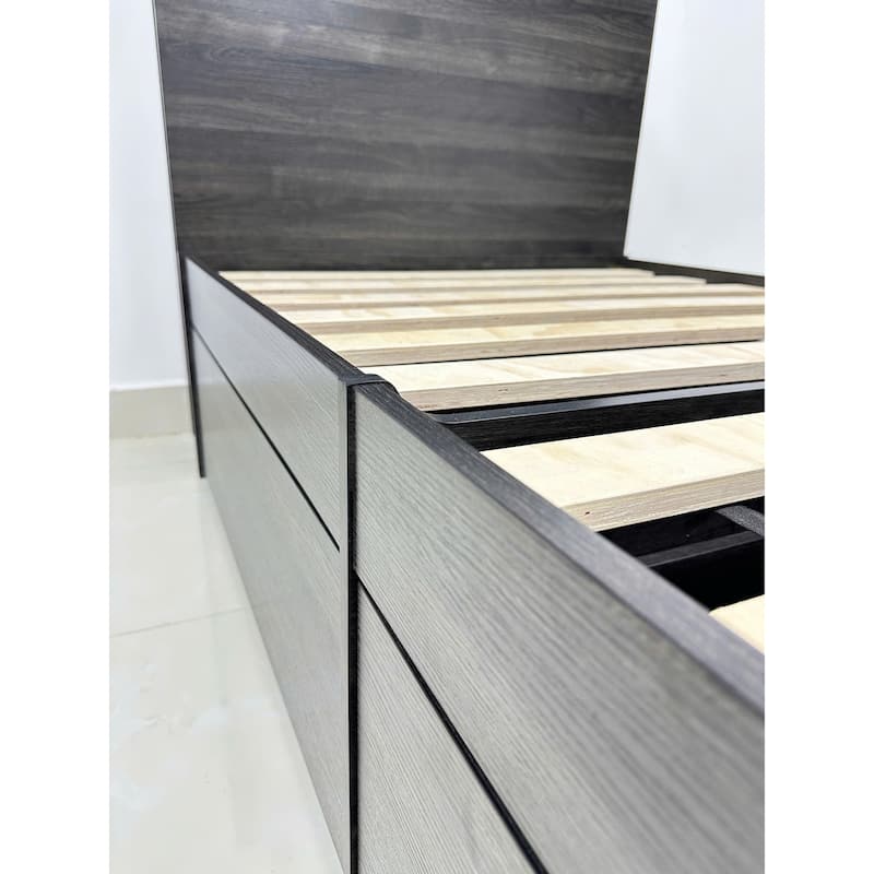 Robin Twin Storage Bed in Dark Gray