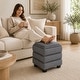 preview thumbnail 30 of 30, Aria Home Tessa Storage Ottoman Cube with Tray Top Seat Bench