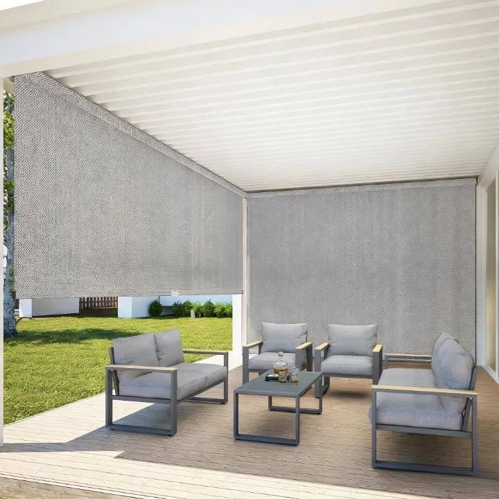 8' x 8' Outdoor Roller Shades - 8'W x 8'L