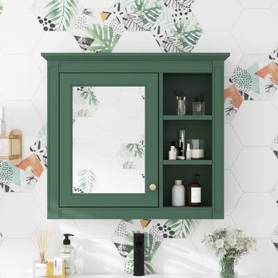 30'' x 28'' Wall Mounted Bathroom Storage Cabinet - N/A