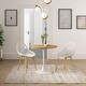 preview thumbnail 8 of 22, Kurv Mid-Century Modern 3-Piece Cafe Dining Set White
