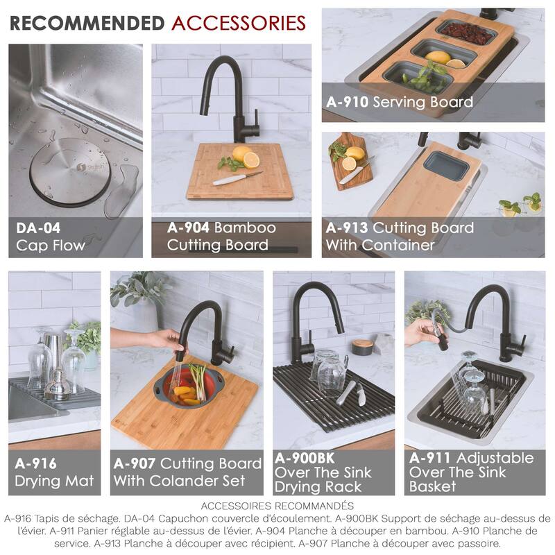 STYLISH 12 1/2 inches L x 18 inches W Dual-Mount Stainless Steel 18 Gauge Single Bowl Bar Sink - 12.5" x 18" x 7"