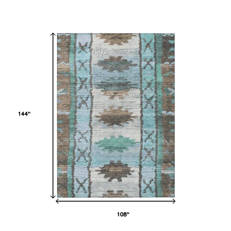 HomeRoots Tribal Transitional Rectangle Outdoor Rug