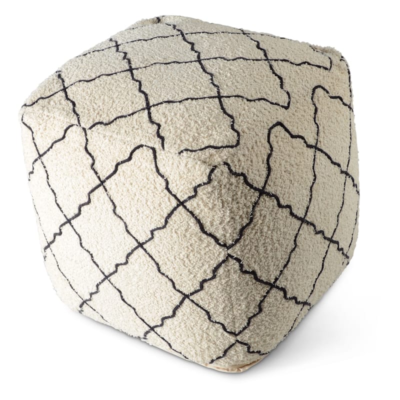 The Curated Nomad Lazarro Square Pouf