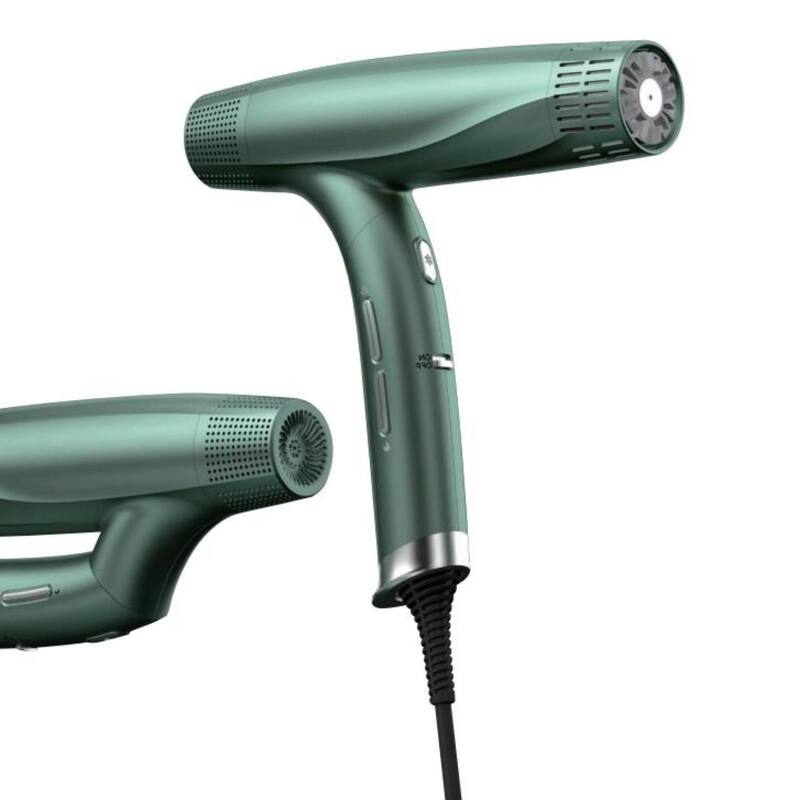 Professional Low Noise Hair Dryer, Fast Drying for Travel Salon and Home - Green