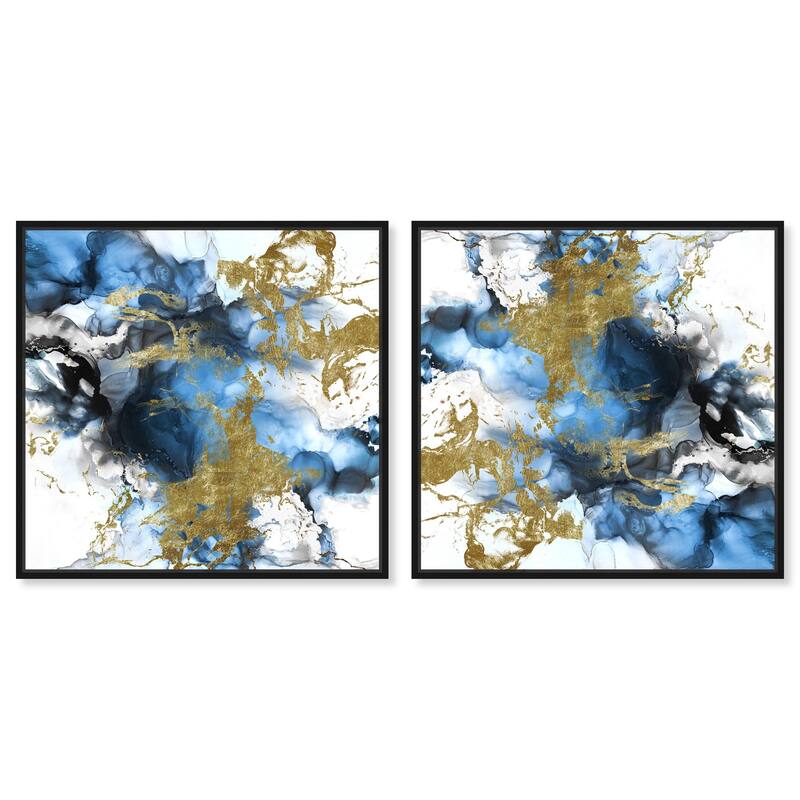 Moonlit Gold Canvas by Art Remedy - 40" x 40" - White