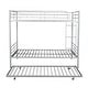 preview thumbnail 7 of 7, Multifunctional Full over Full Metal Bunk Bed With Trundle,Save Space or Split Into 2 Beds