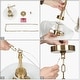 preview thumbnail 8 of 9, Mid-Century Modern 3-Light Gold Chandelier Clear Glass Pendant Lights for Dining Room