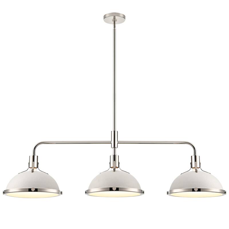 3-Light Farmhouse 3-Light Dome Chandelier Metal Pendant Light