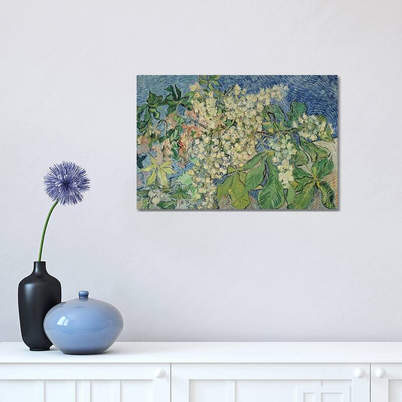 iCanvas "Blossoming Chestnut Branches, 1890 " by Vincent van Gogh Canvas Print - 12x18x1.5
