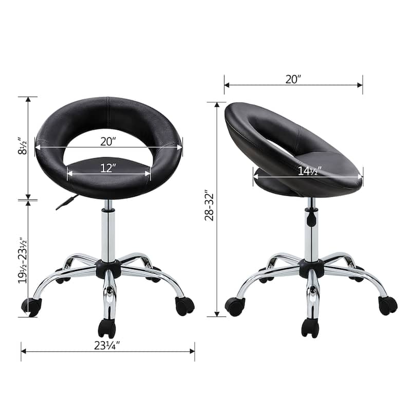 PU Leather Salon Spa Rolling Stool