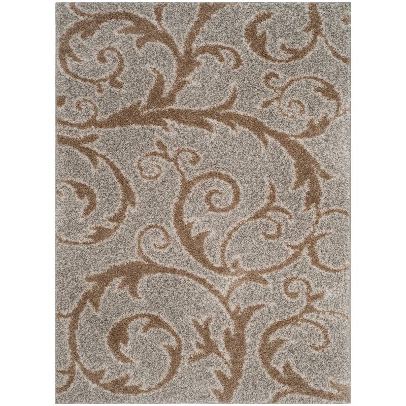SAFAVIEH New Nadine Shag Grozda Scroll Rug