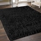 preview thumbnail 43 of 74, Super Soft Shag Modern Area Rug 5' x 7' - Black