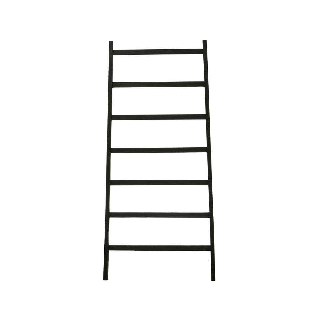 64"H Decorative Fir Wood Ladder with 7 Rungs