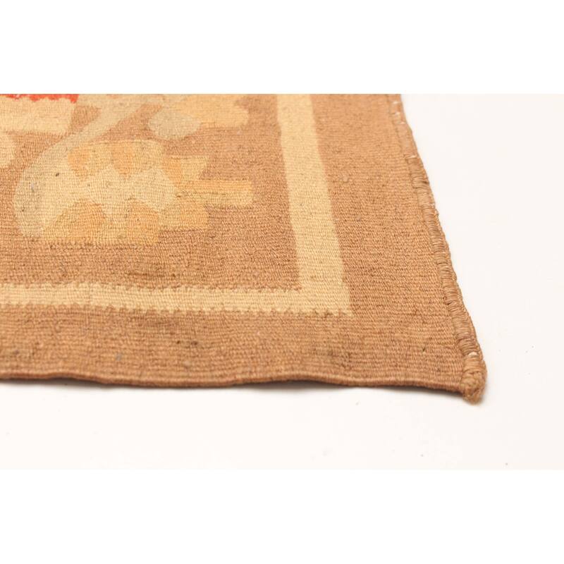 ECARPETGALLERY Flat-Weave Ankara Tan Wool Kilim - 5'11 x 9'8