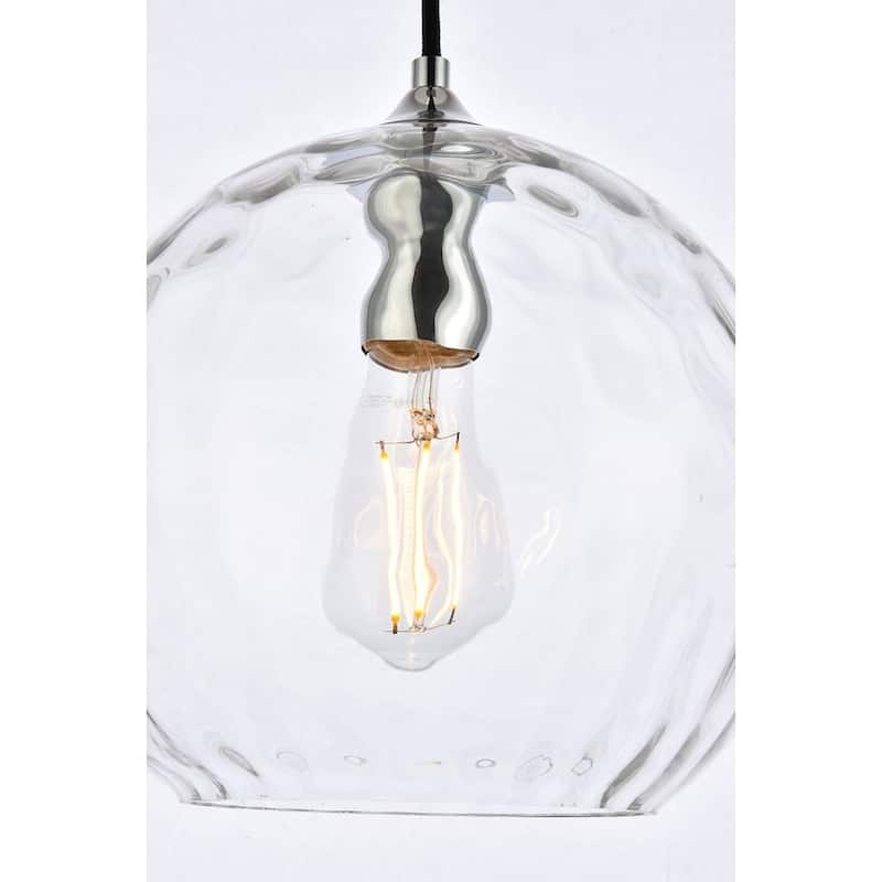 Chloe 10-inch Metal and Glass Light Pendant - 10 Inch