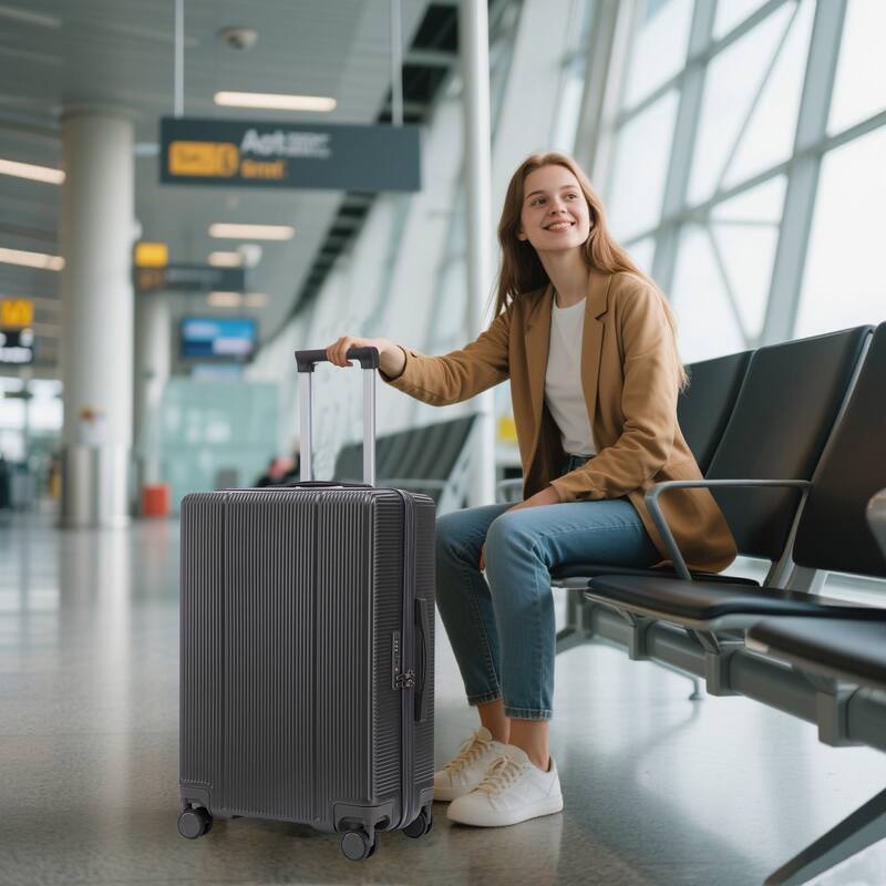 20"/24"/28" 3 pcs/set in ABS Spinner Wheel Luggage, Carry on Suitcase, Matching Color, TSA Combination Lock