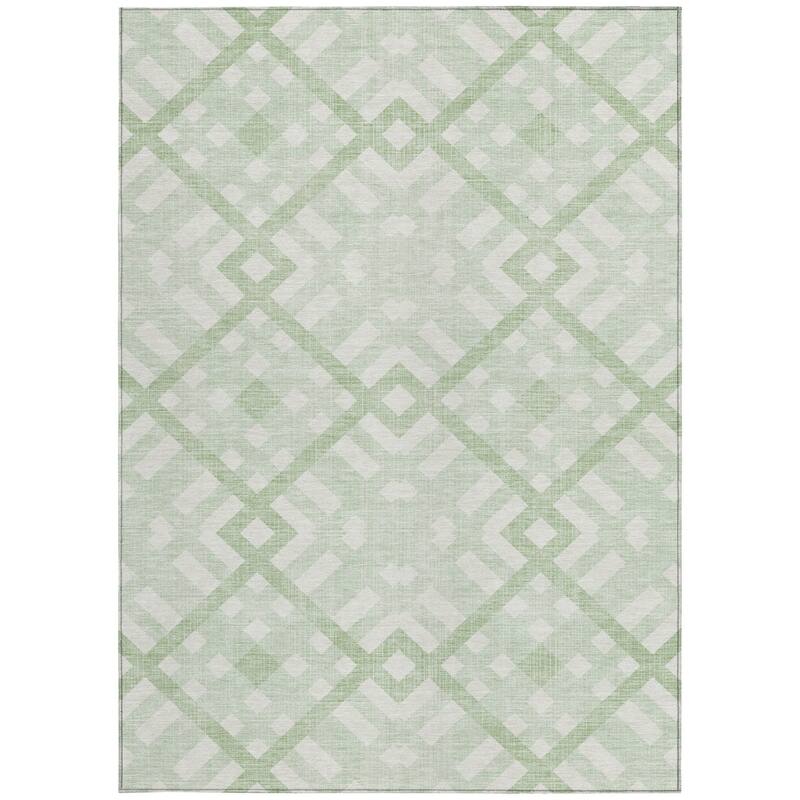 HomeRoots Geometric Transitional Rectangle Outdoor Rug