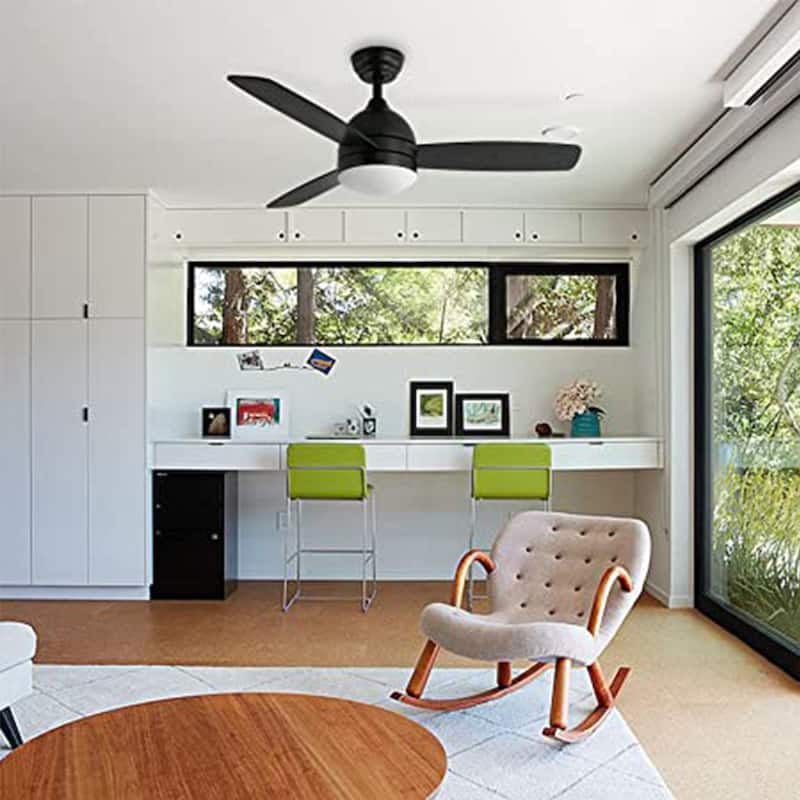 48-Inch Indoor Ceiling Fan with Lights & Remote Control 3 Speeds Silent Motor,3-Blades