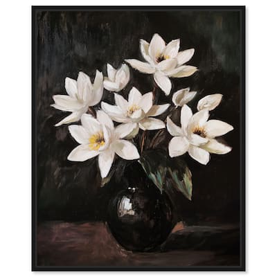Chiaroscuro Flowers Canvas by Art Remedy