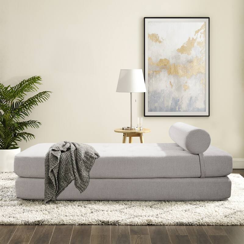 Art Leon Tufted Convertible Queen Size Chaise Lounge