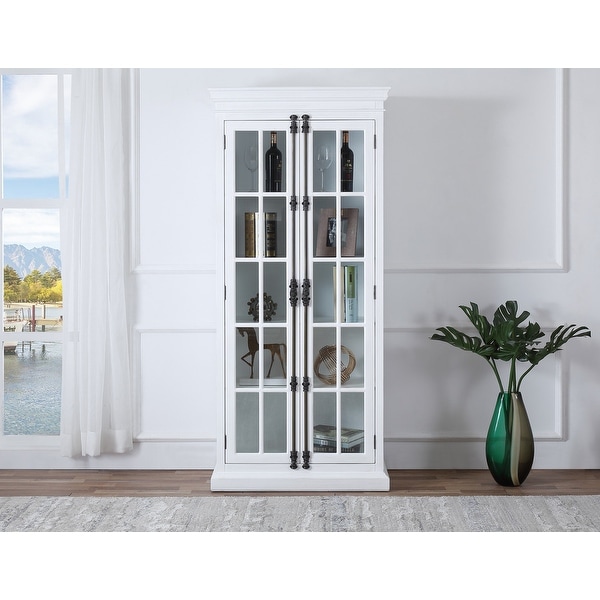 Best Master Furniture Poplar Wood 4 Shelves with Glass Curio Cabinet. Opens flyout.