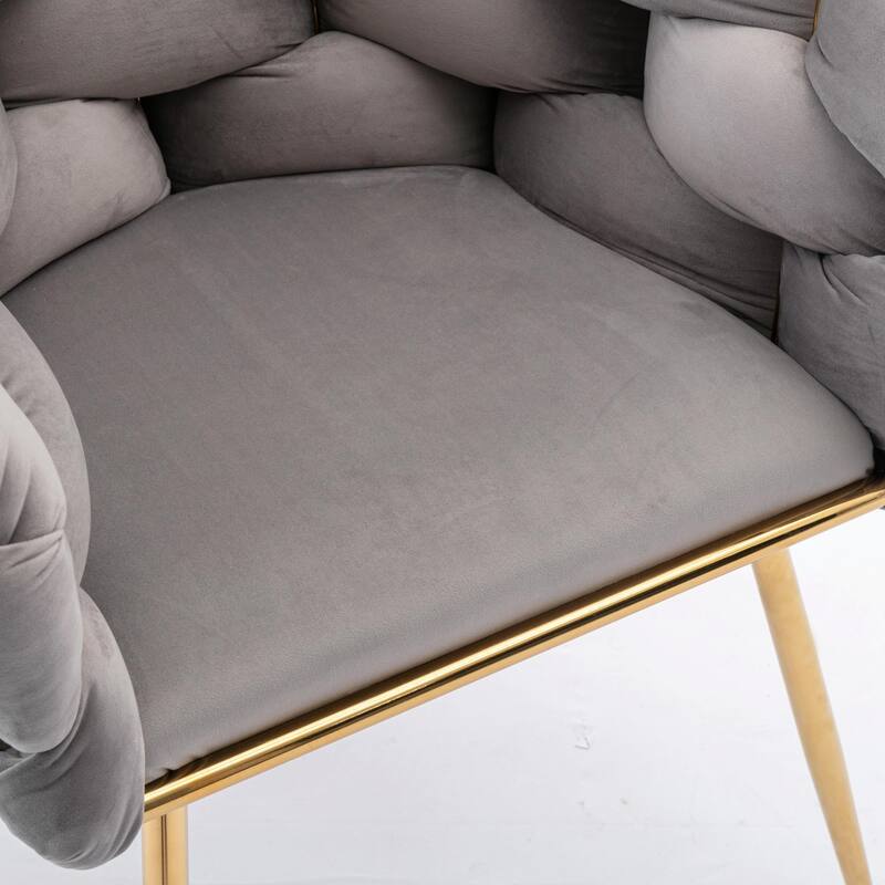 Modern Luxury Velvet Single Sofa Chair, Set of 2